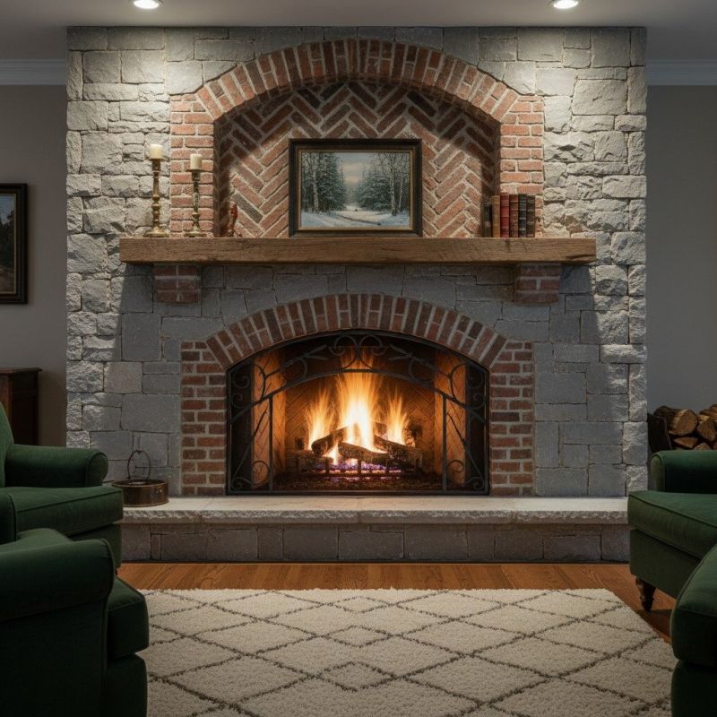 Brick Fireplace Installation