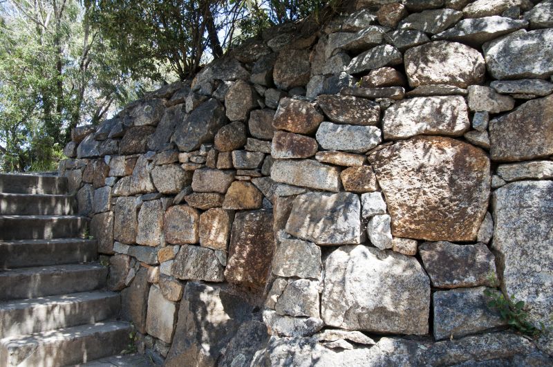 Stone Wall Hardscaping detail